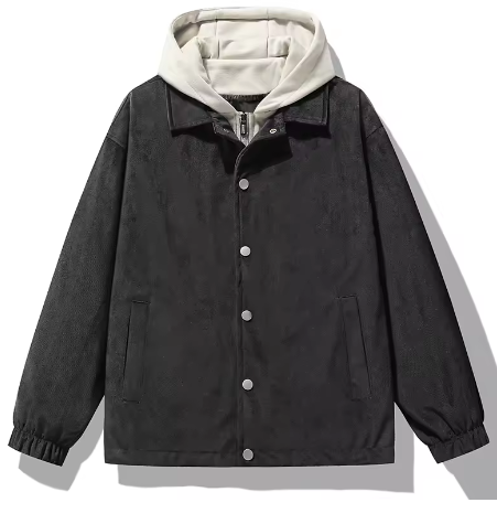 Hong Kong Style Unisex Hooded Sports Jacket (One Piece)