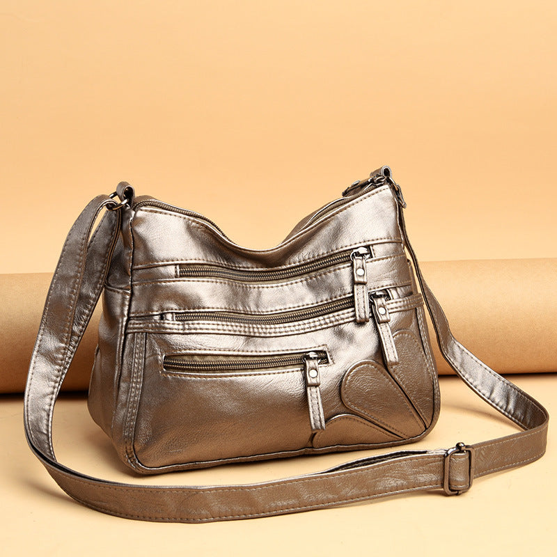2024 New Soft Leather Shoulder Backpack for Women
